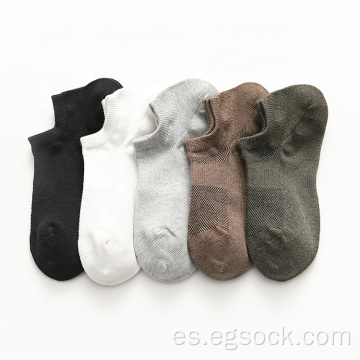 Calcetines cortos de algodón elásticos transpirables para hombres